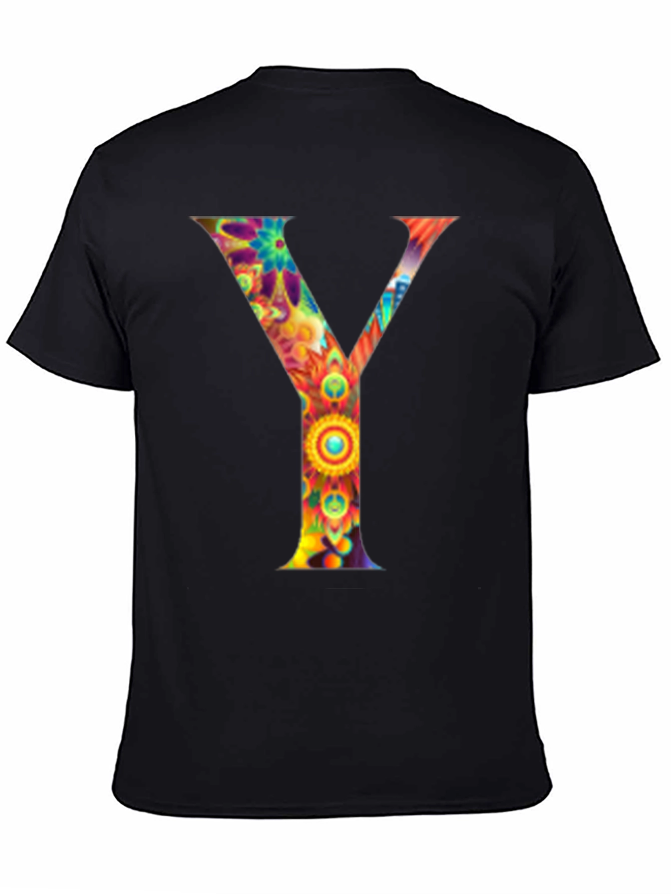 Colorful Letter Y Graphic Tee - Unisex