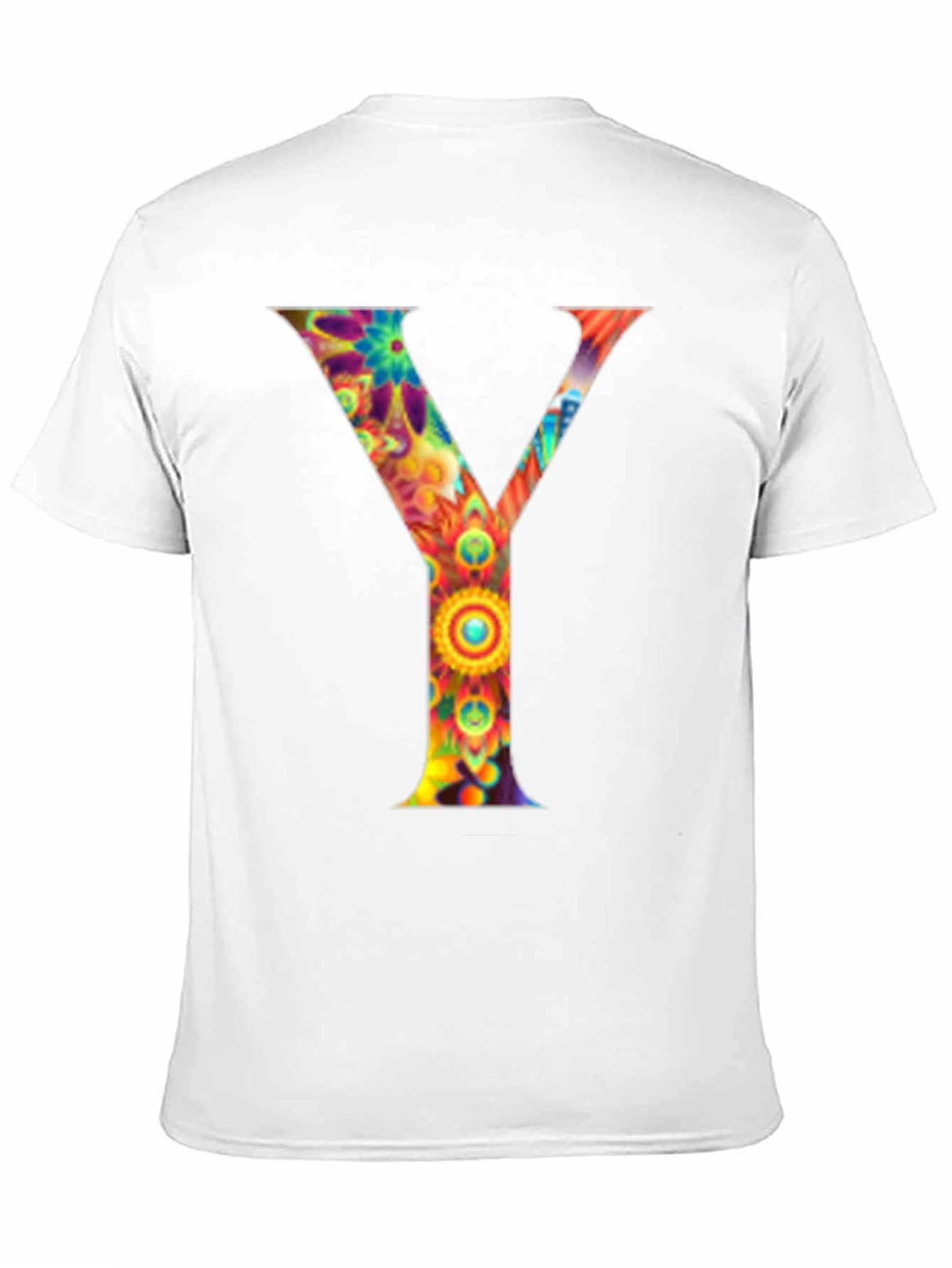 Colorful Letter Y Graphic Tee - Unisex