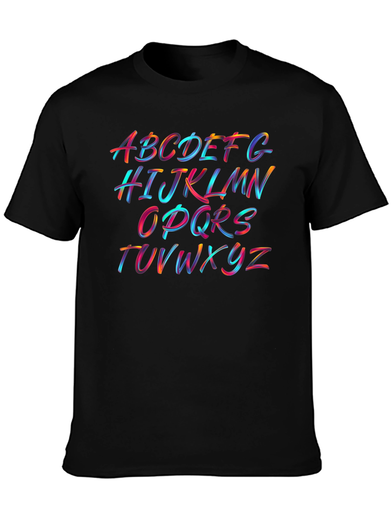 Colorful Alphabet Brushstroke T-Shirt