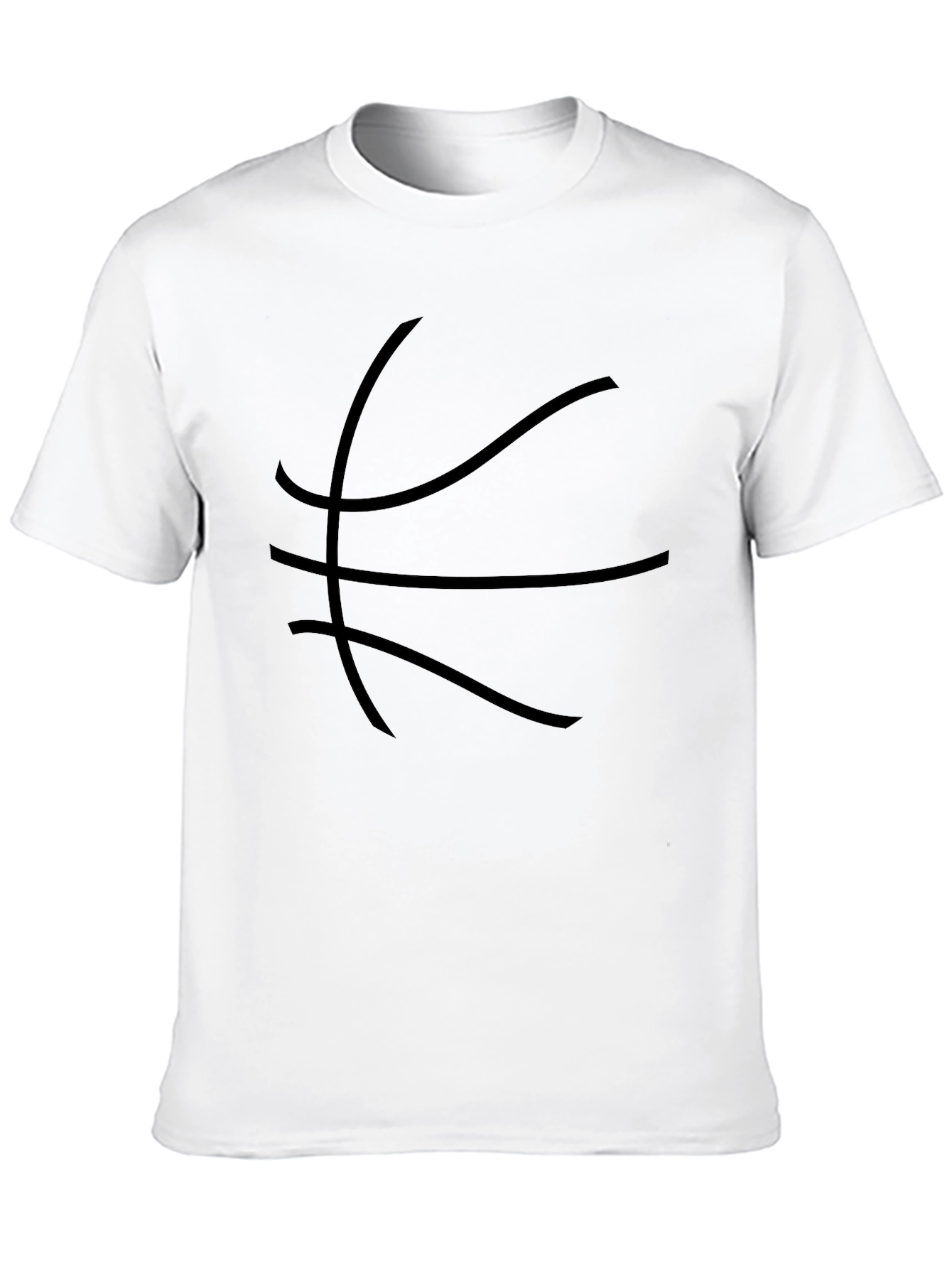 Basketball Graphic Tee - Black Cotton Blend Shirt