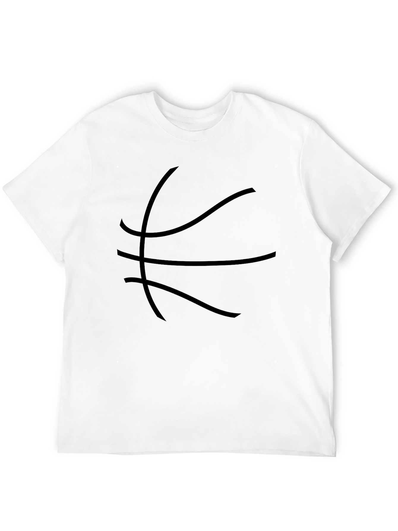 Basketball Graphic Tee - Black Cotton Blend Shirt