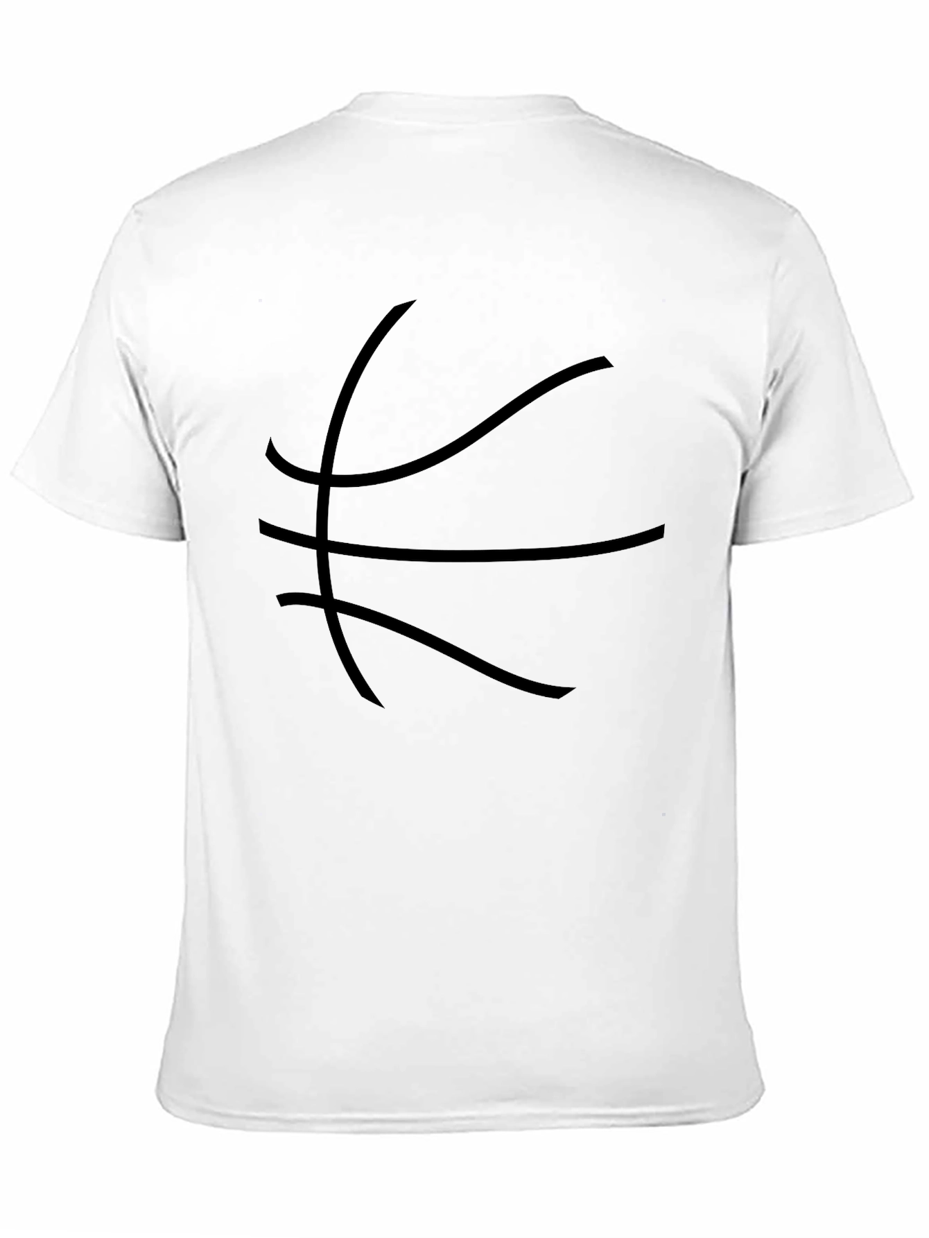 Basketball Graphic Tee - Black Cotton Blend Shirt