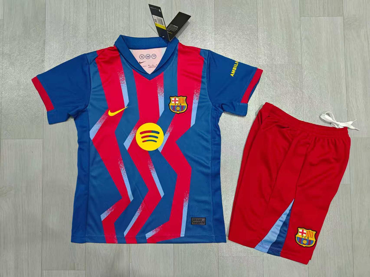KIDS Barcelona   Kit – Blaugrana Wave Pattern