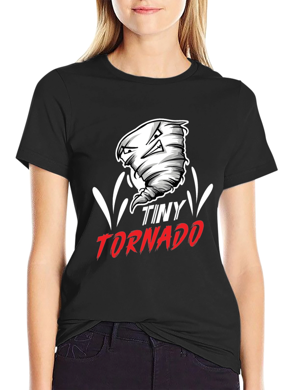 Tiny Tornado Graphic T-Shirt - Black