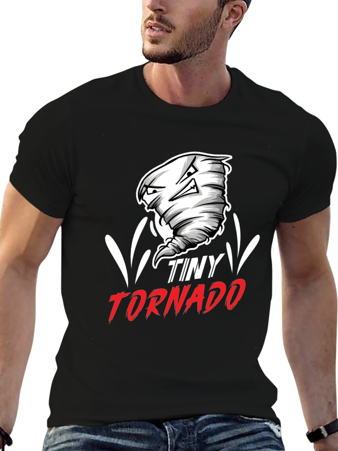 Tiny Tornado Graphic T-Shirt - Black