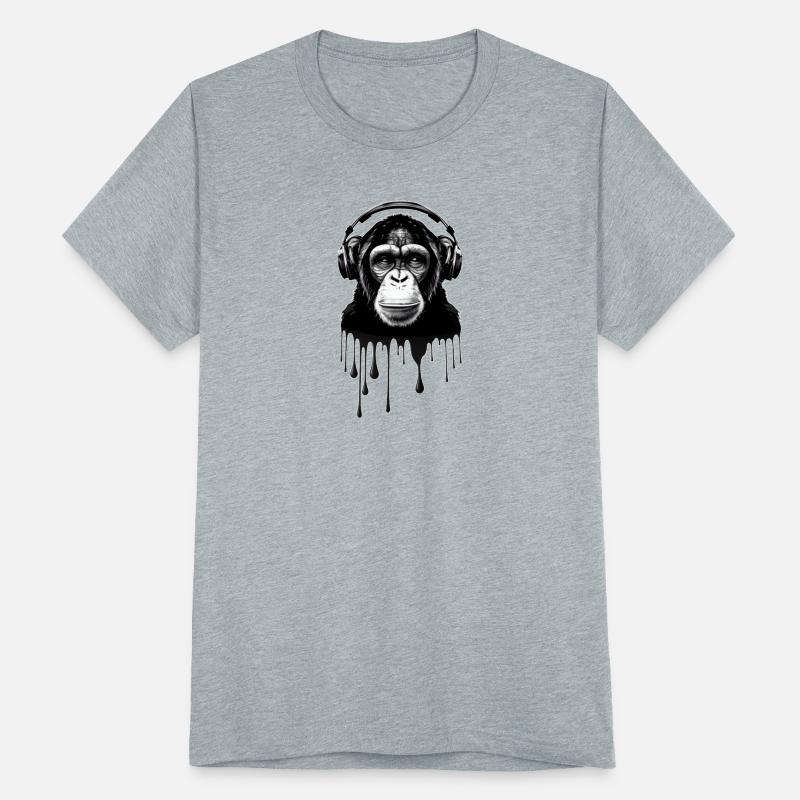 Chimpanzee with Headphones Monkey Music DJ