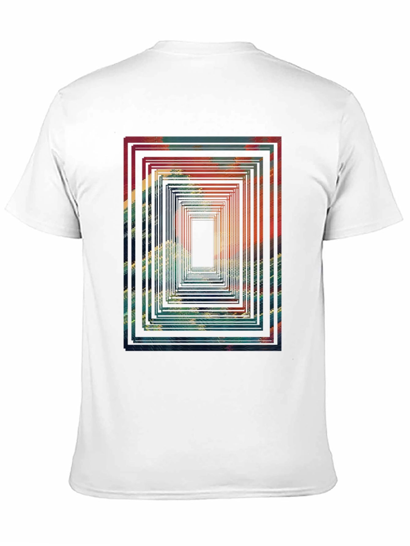 Abstract Tunnel Graphic Tee - Mens Black T-Shirt