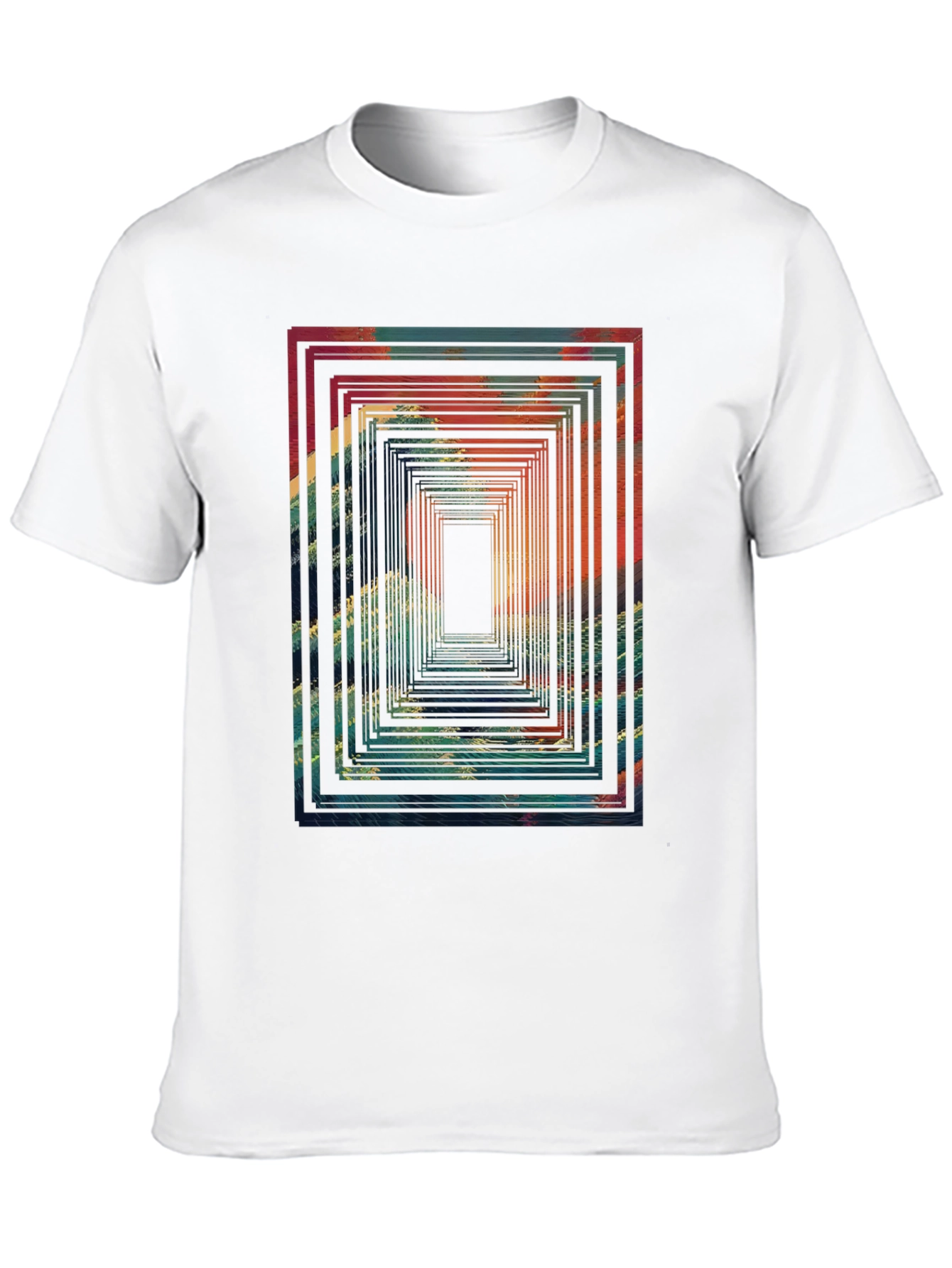 Abstract Tunnel Graphic Tee - Mens Black T-Shirt