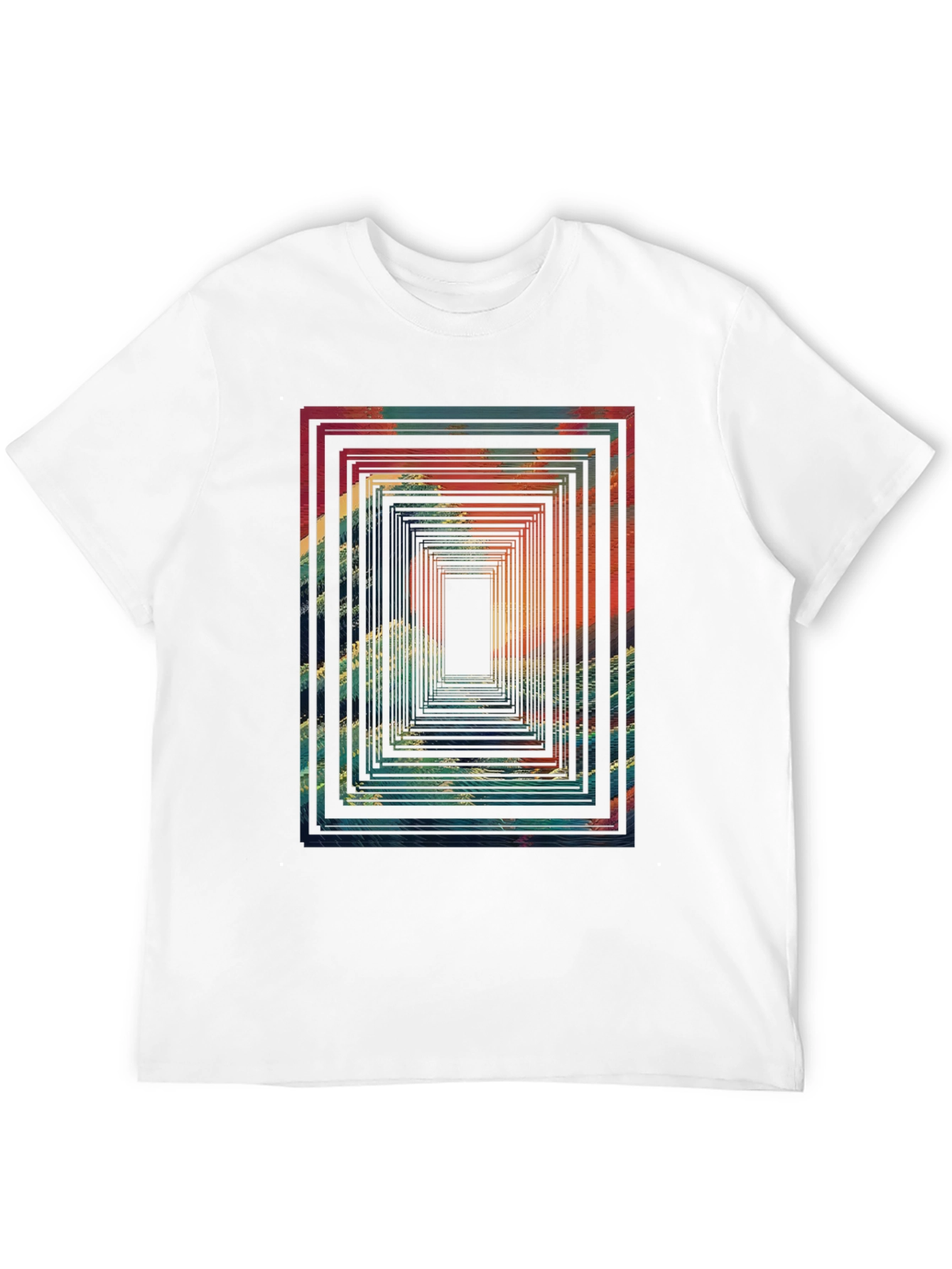 Abstract Tunnel Graphic Tee - Mens Black T-Shirt