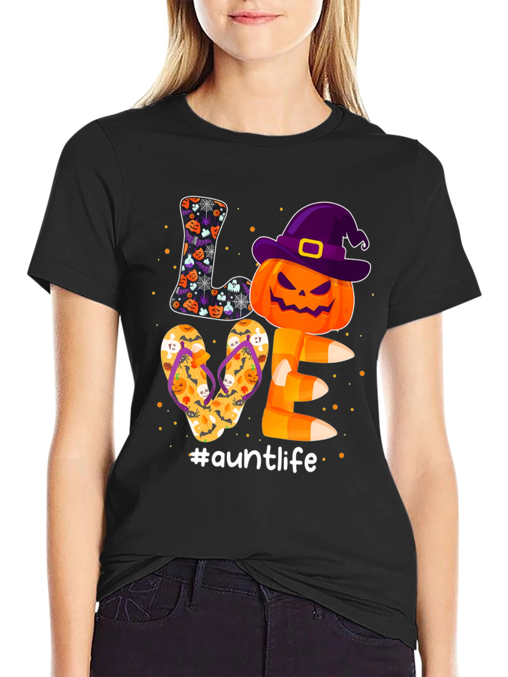 Auntlife Halloween Love T-Shirt