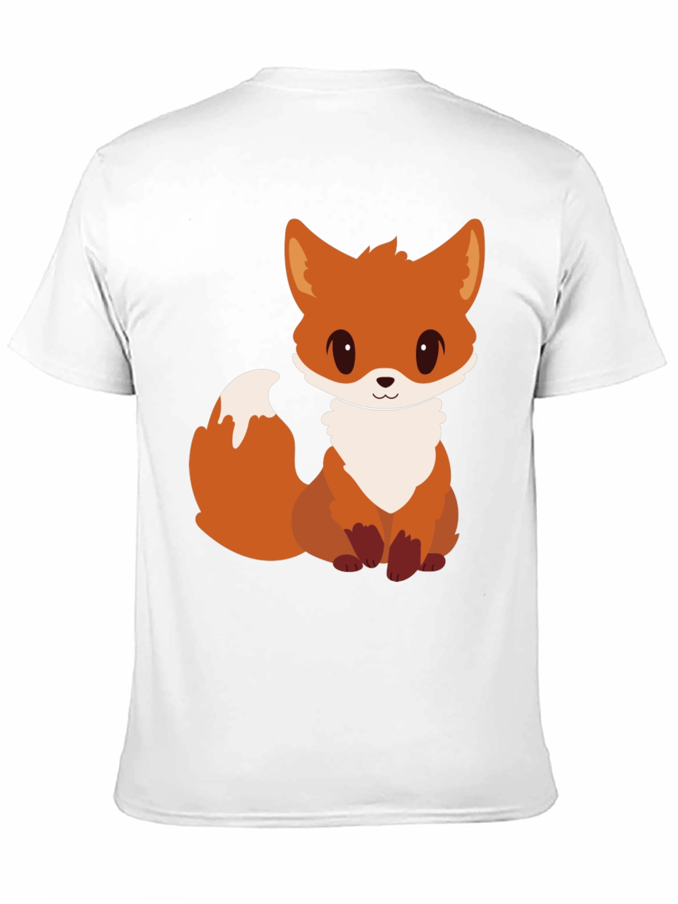 Cute Cartoon Fox Graphic Tee - Black Unisex T-Shirt