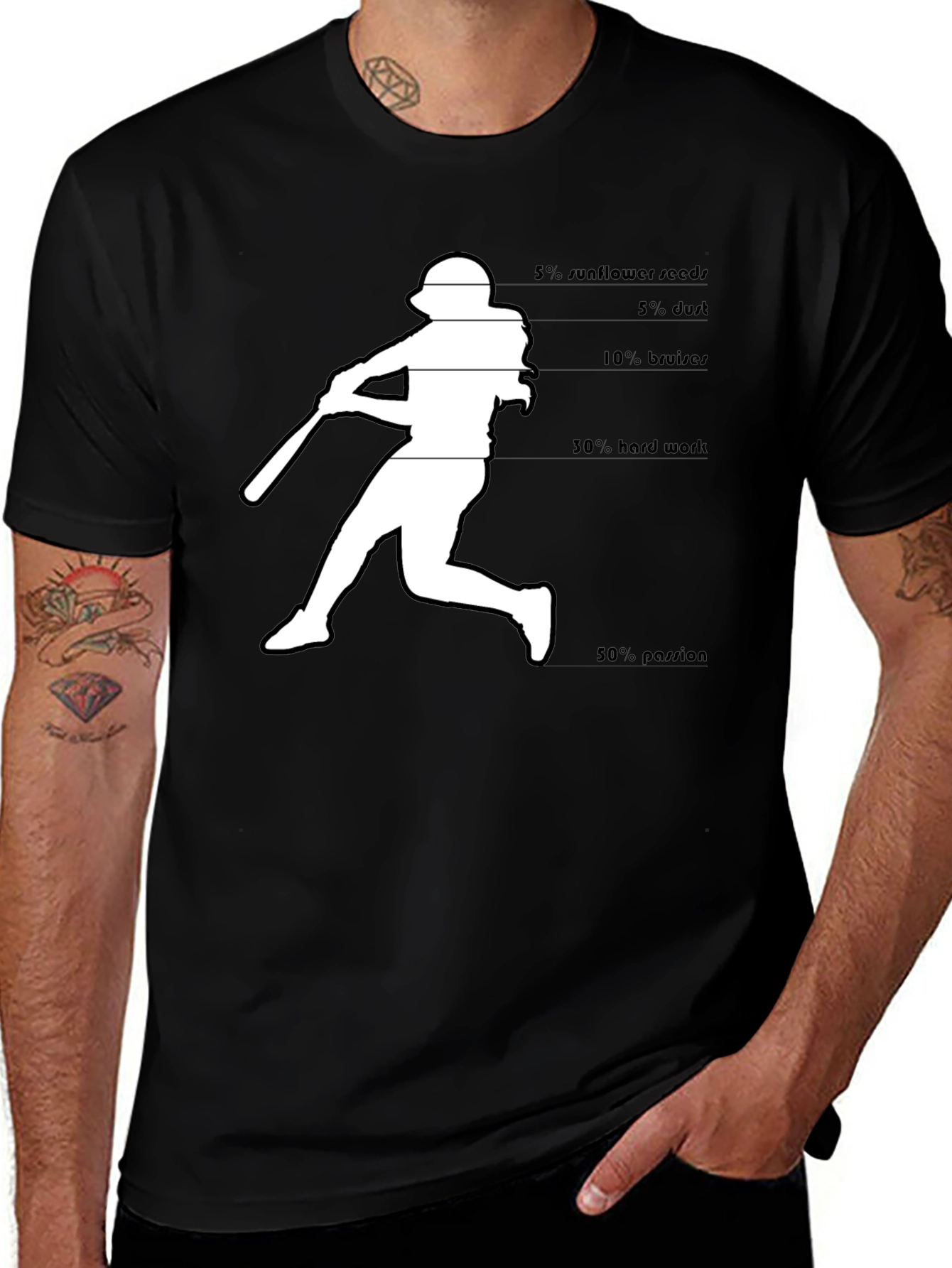 Baseball Lover T-Shirt: Hard Work & Passion Tee