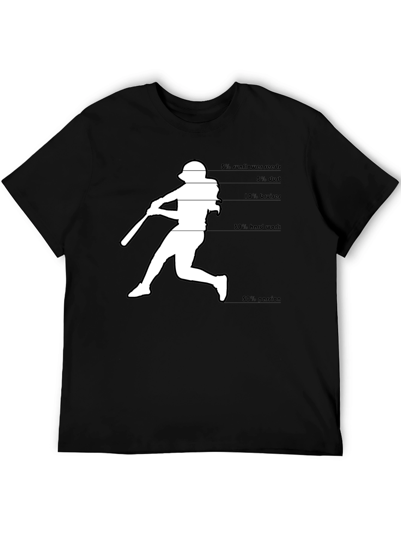 Baseball Lover T-Shirt: Hard Work & Passion Tee