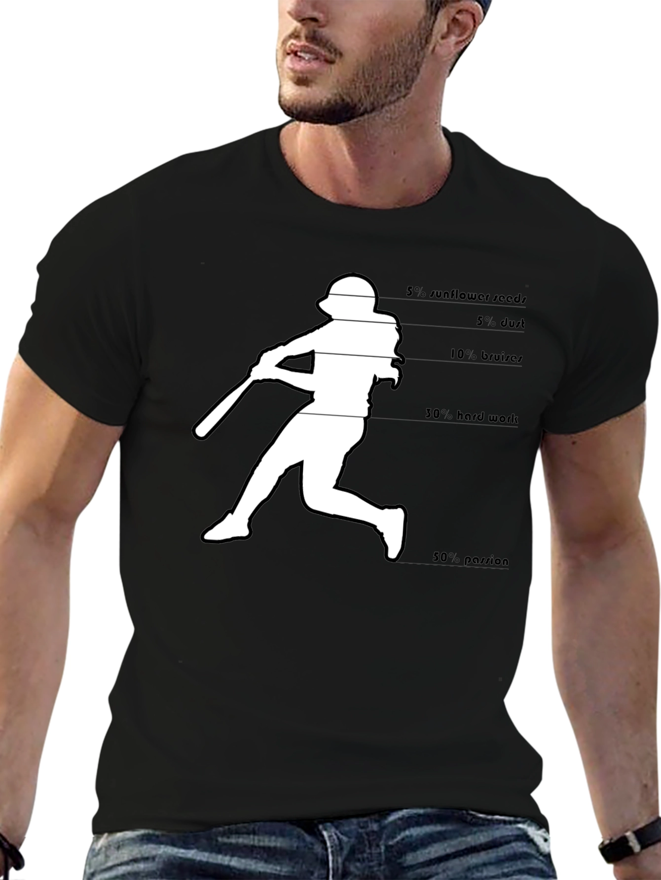 Baseball Lover T-Shirt: Hard Work & Passion Tee