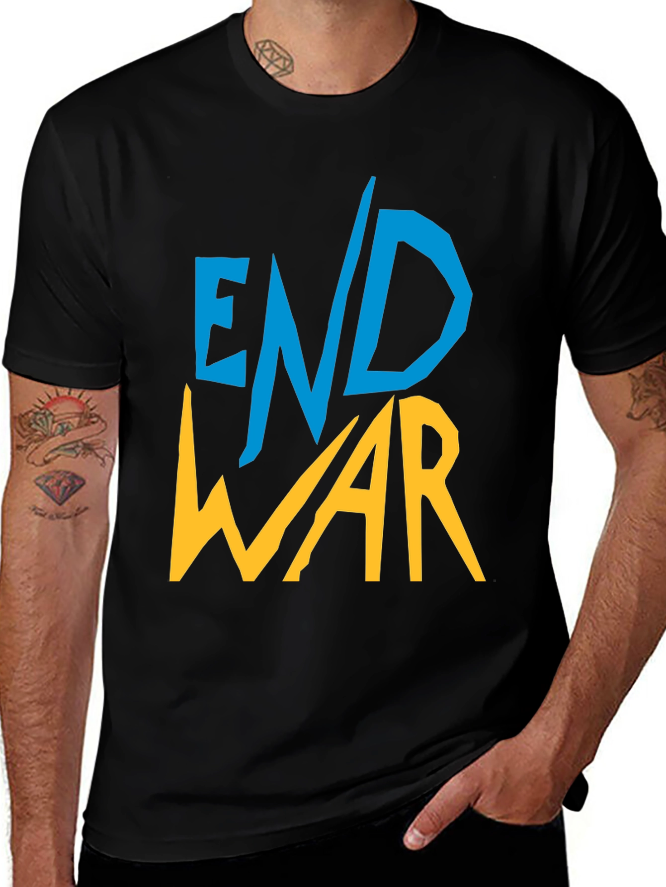End War Graphic Tee - Unisex Black T-Shirt