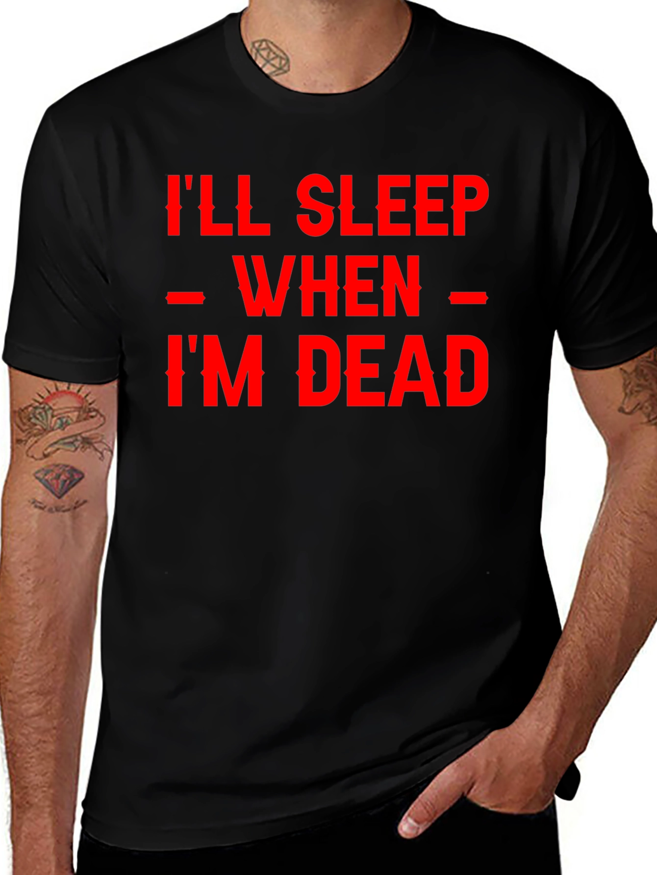 Ill Sleep When Im Dead Black Graphic Tee