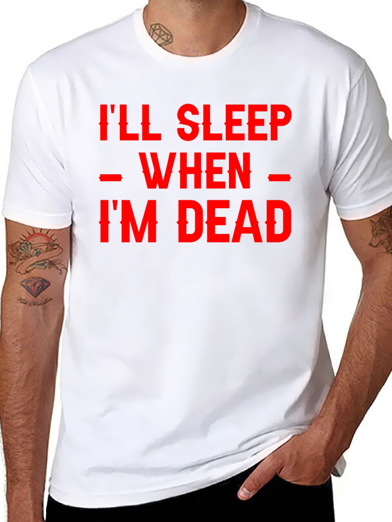 Ill Sleep When Im Dead Black Graphic Tee