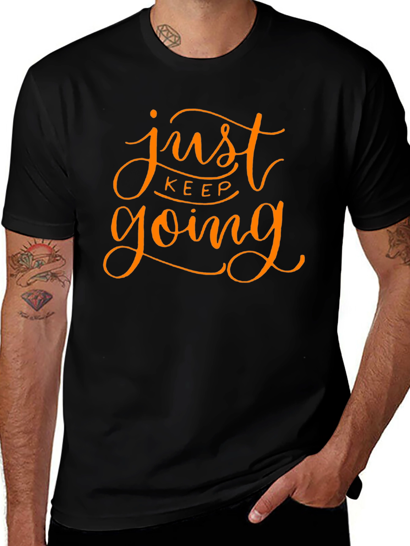 Just Keep Going Graphic Tee - Motivational T-Shirt