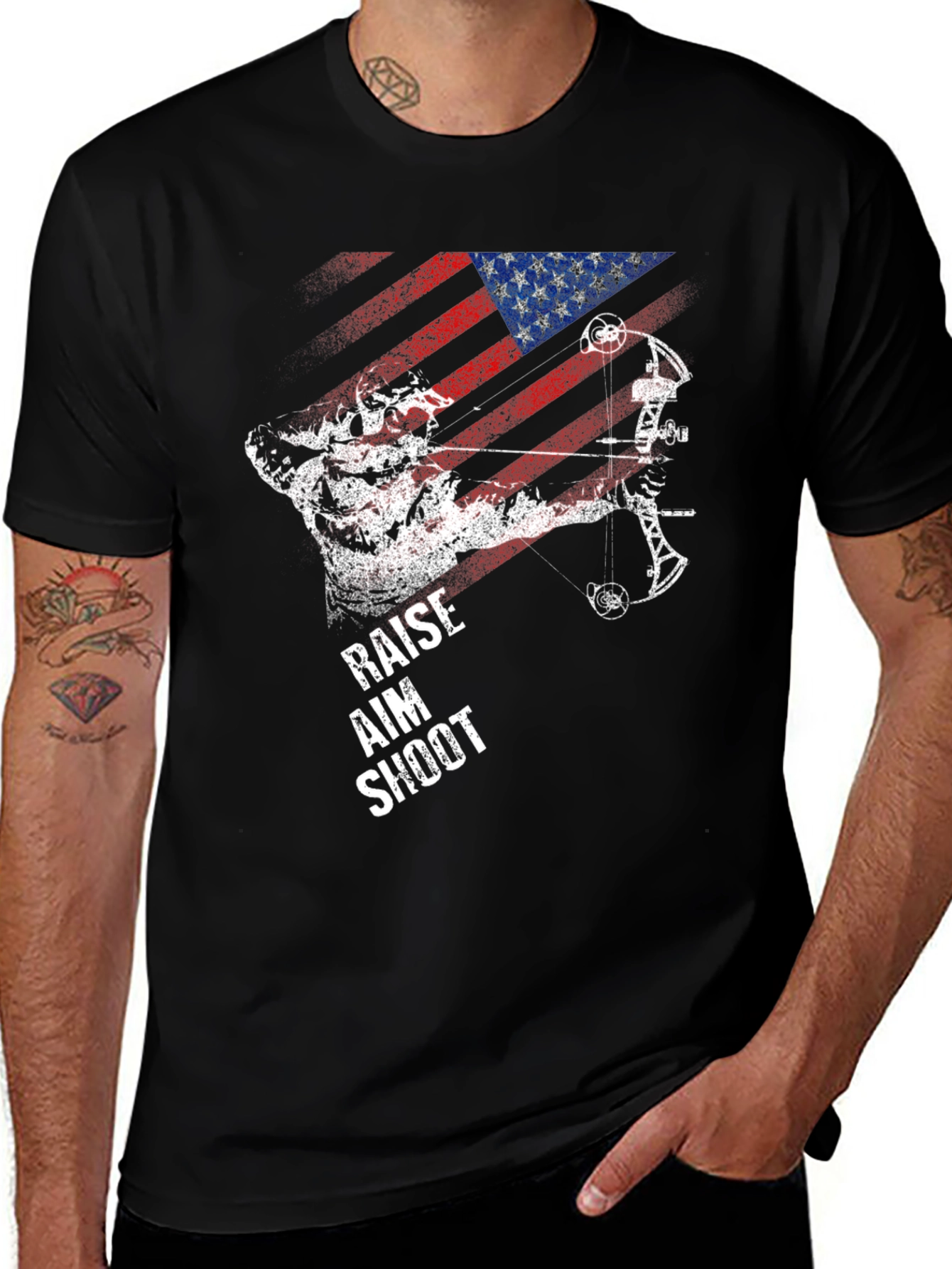 American Archer T-Shirt - Raise Aim Shoot