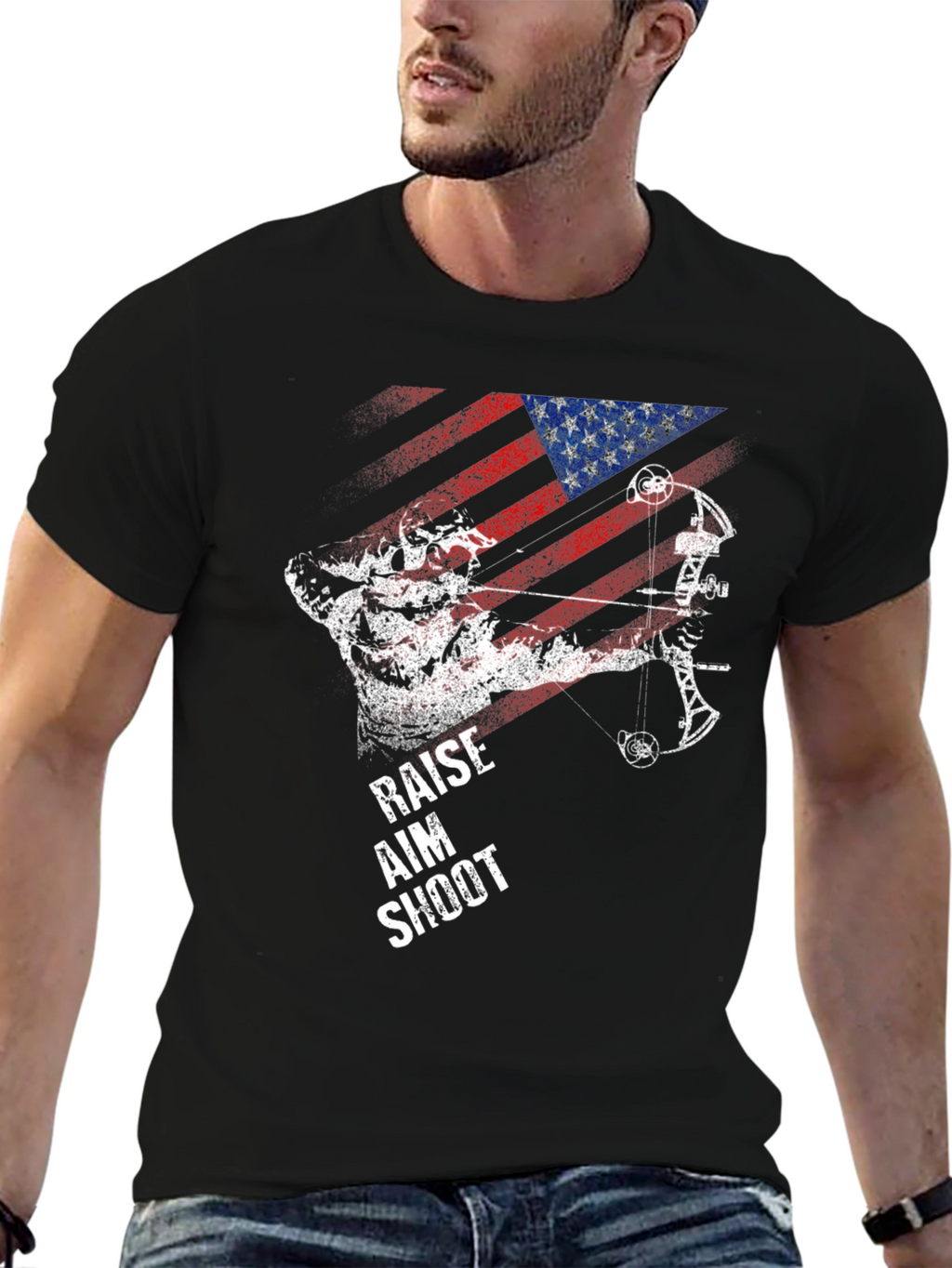 American Archer T-Shirt - Raise Aim Shoot