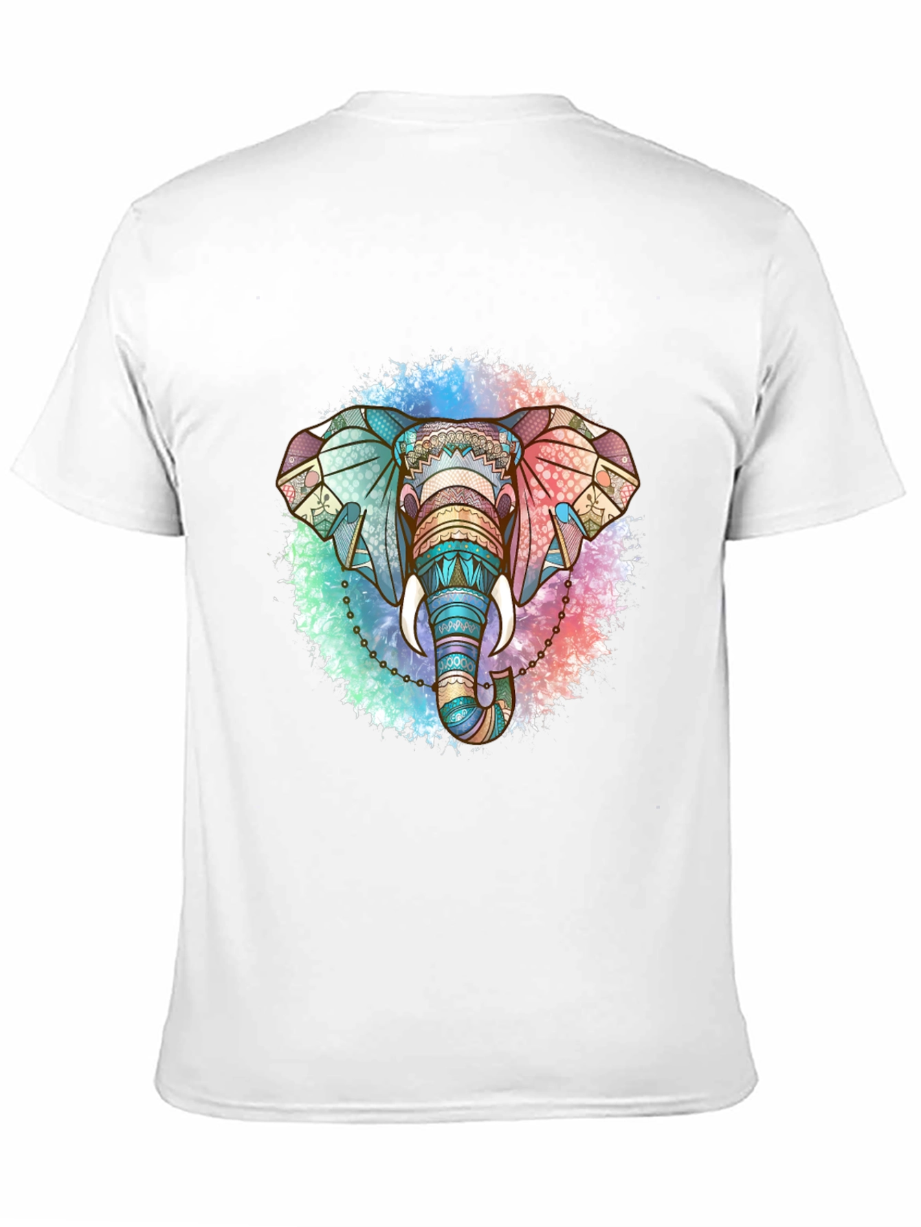 Elephant Mandala Graphic Tee - Stylish Mens Black T-Shirt
