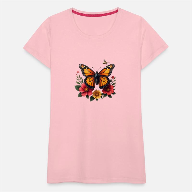 Colorful monarch butterfly t-shirt