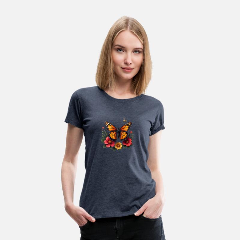 Colorful monarch butterfly t-shirt