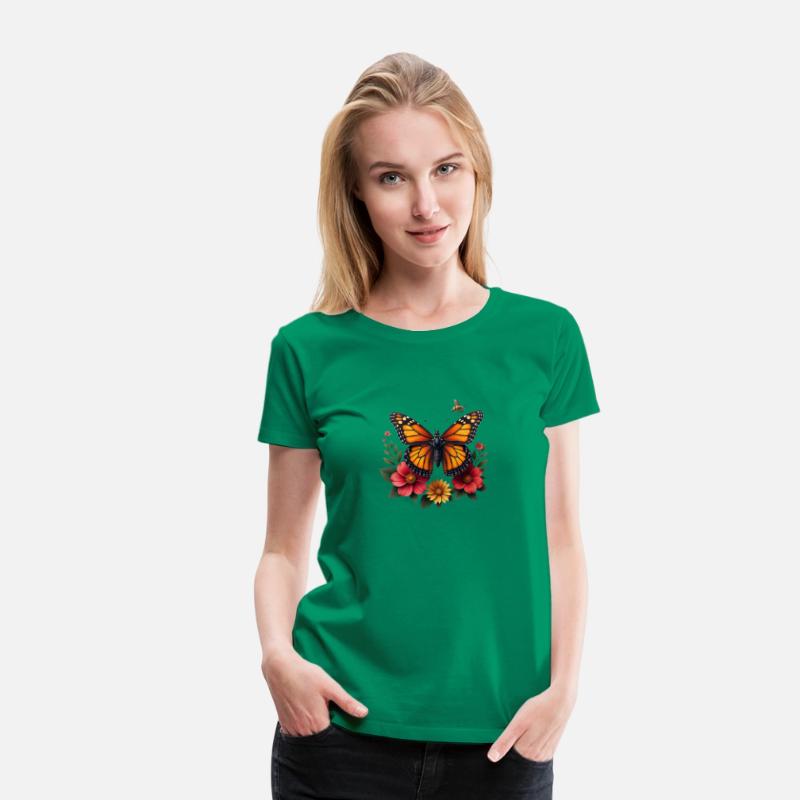 Colorful monarch butterfly t-shirt