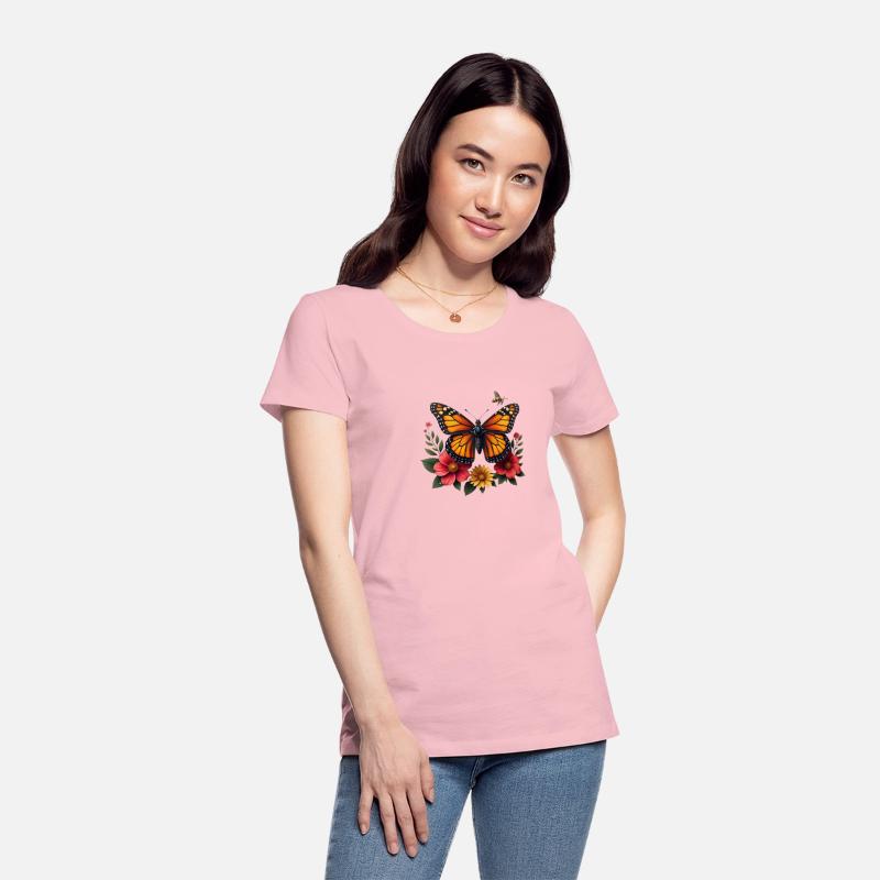 Colorful monarch butterfly t-shirt