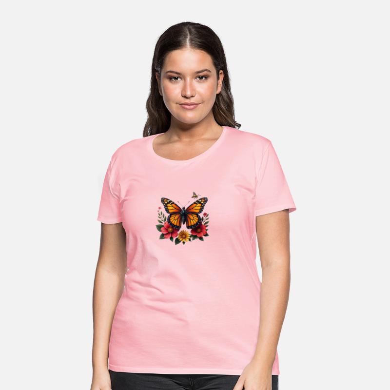 Colorful monarch butterfly t-shirt