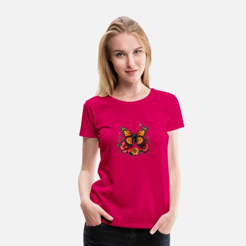 Colorful monarch butterfly t-shirt
