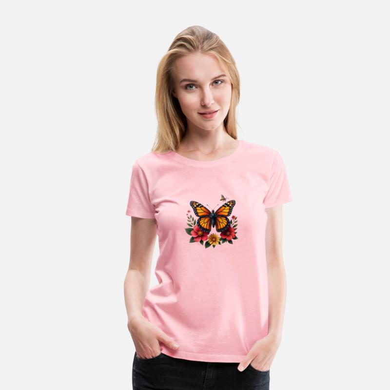 Colorful monarch butterfly t-shirt