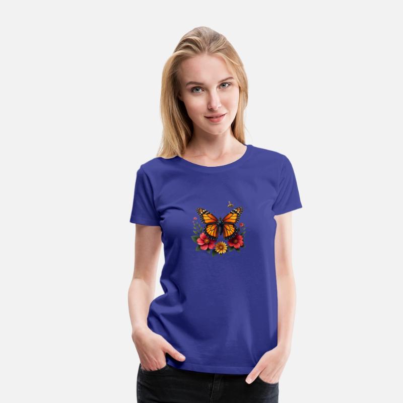 Colorful monarch butterfly t-shirt