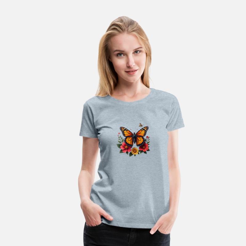 Colorful monarch butterfly t-shirt