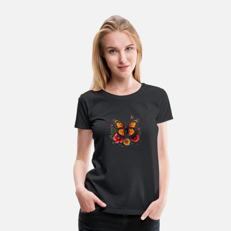 Colorful monarch butterfly t-shirt