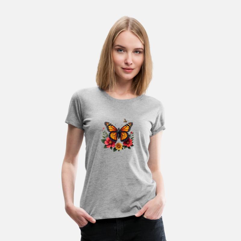 Colorful monarch butterfly t-shirt