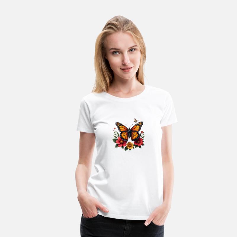 Colorful monarch butterfly t-shirt