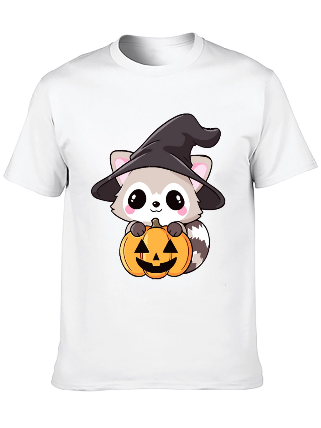 Cute Raccoon Witch Halloween T-Shirt