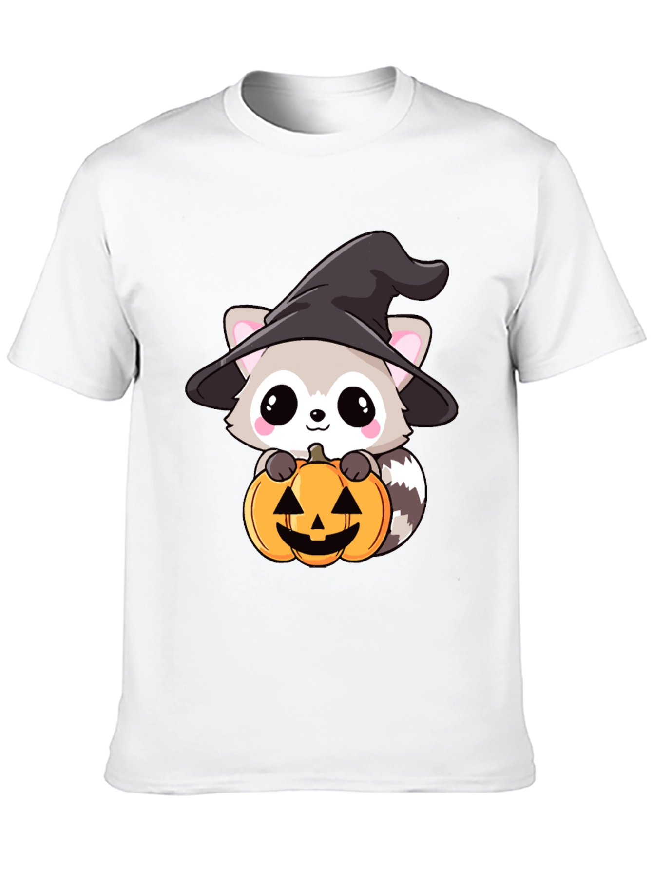 Cute Raccoon Witch Halloween T-Shirt