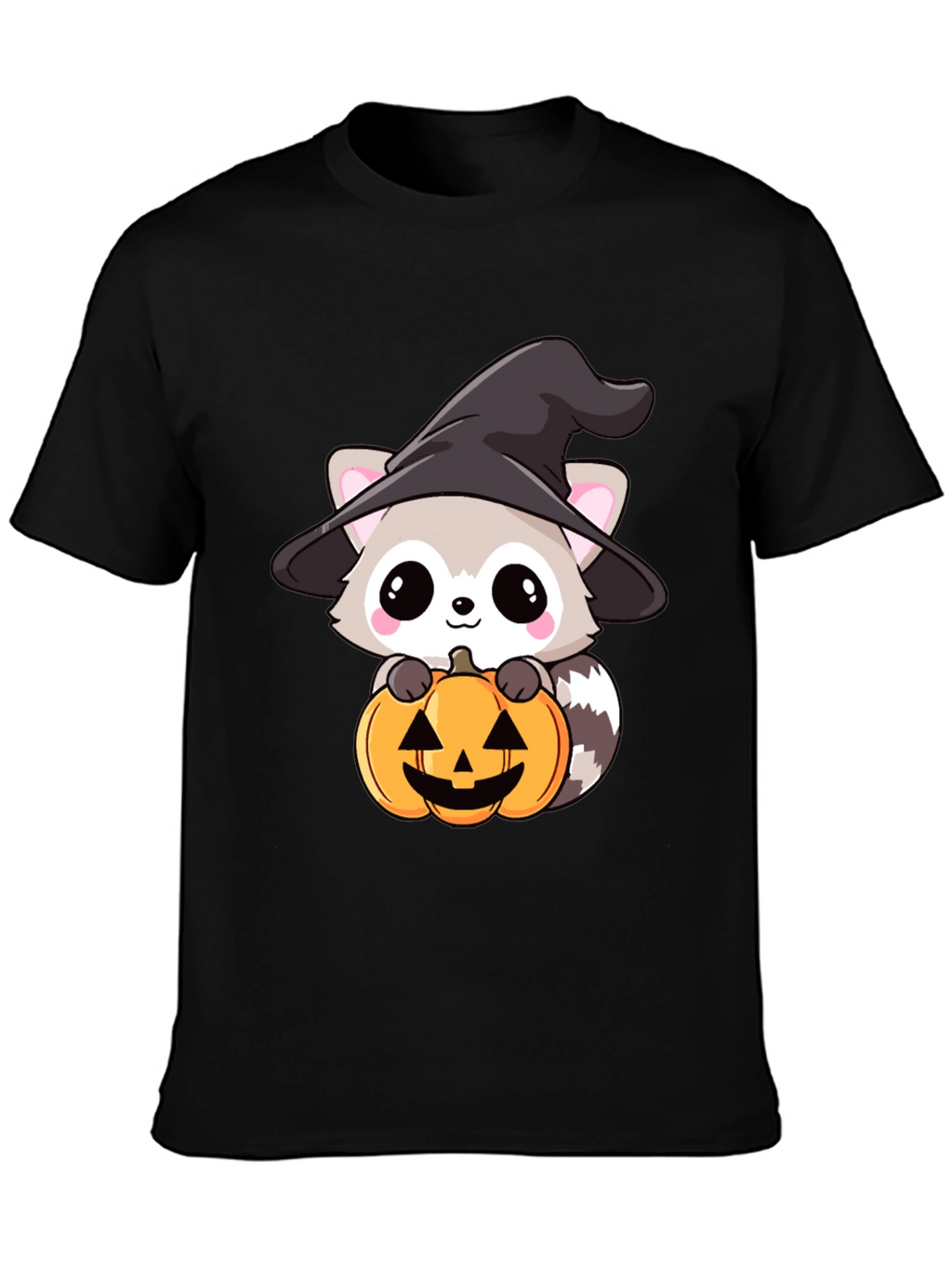 Cute Raccoon Witch Halloween T-Shirt