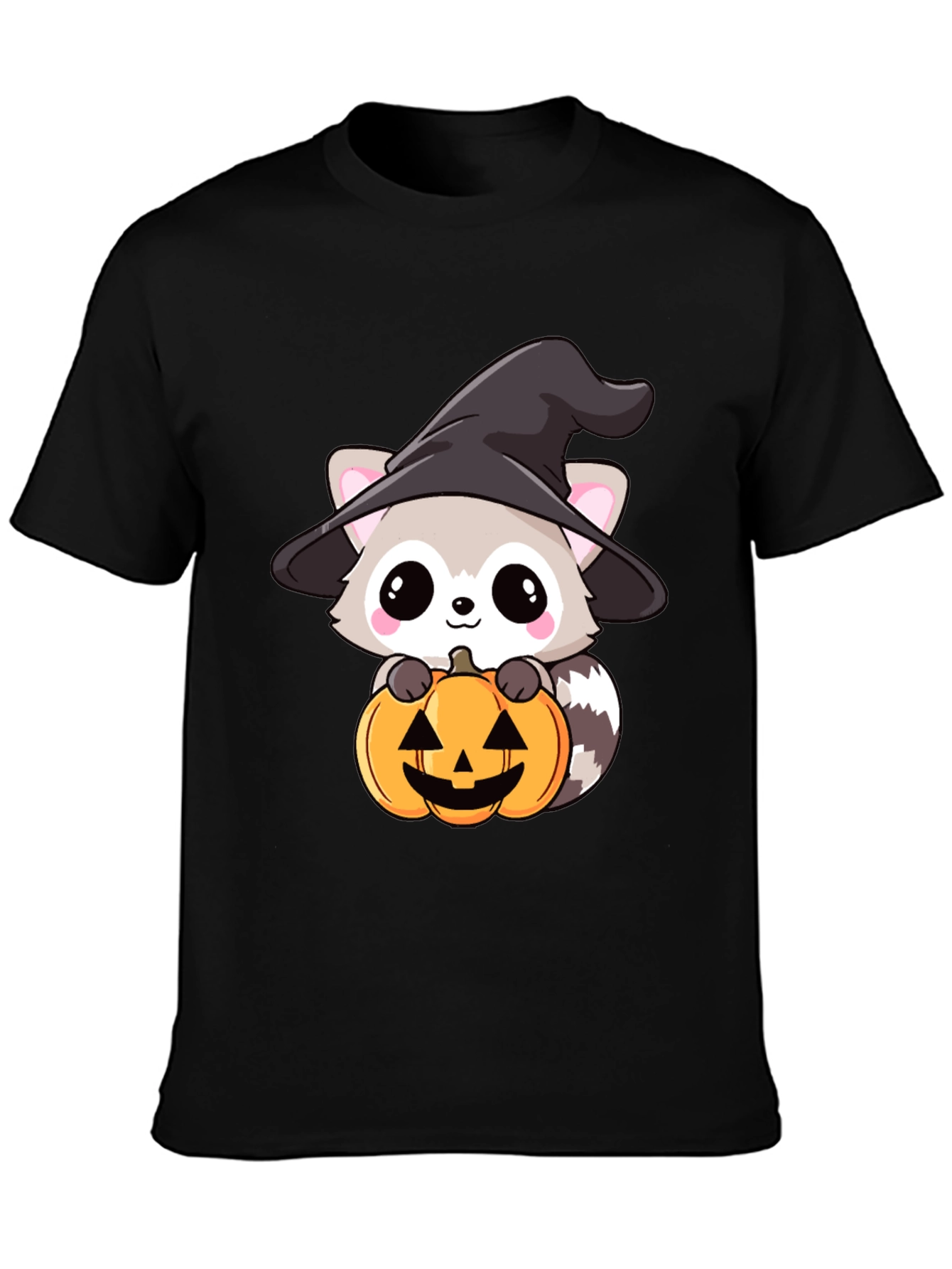 Cute Raccoon Witch Halloween T-Shirt