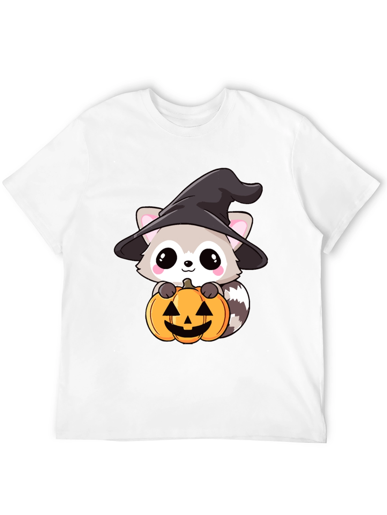 Cute Raccoon Witch Halloween T-Shirt