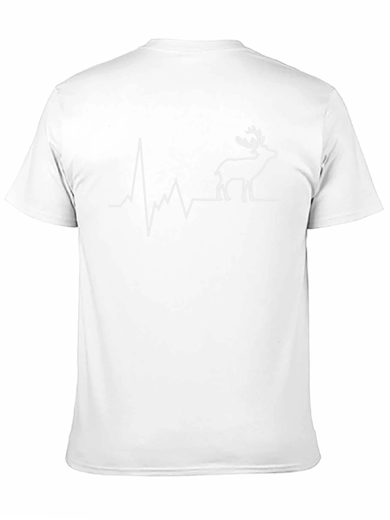 Deer Heartbeat Graphic Tee - Black Casual Shirt