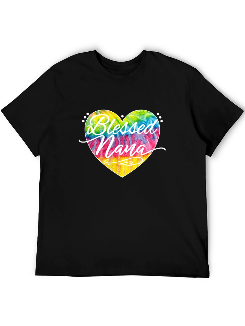 Blessed Nana Tie Dye Heart T-Shirt