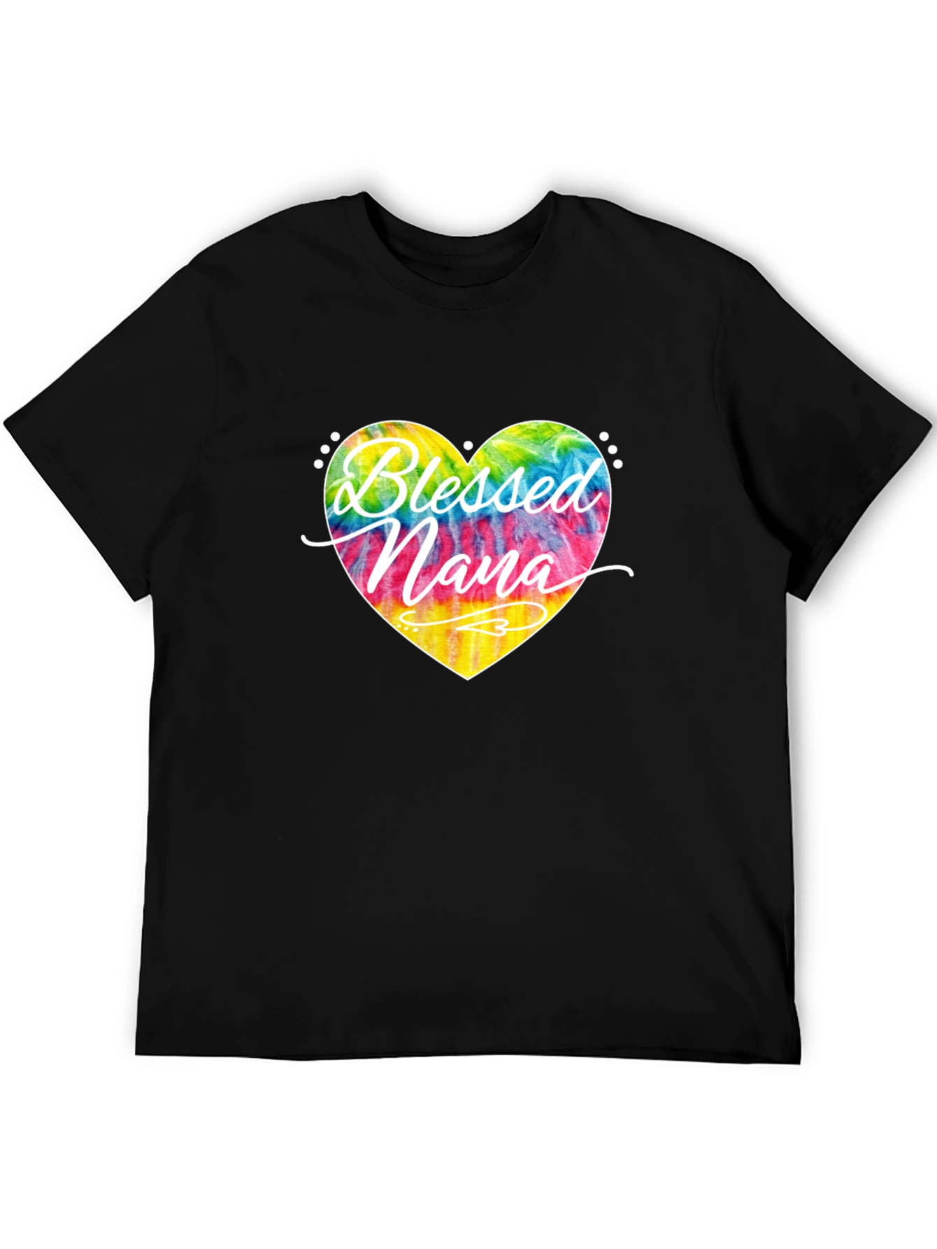 Blessed Nana Tie Dye Heart T-Shirt