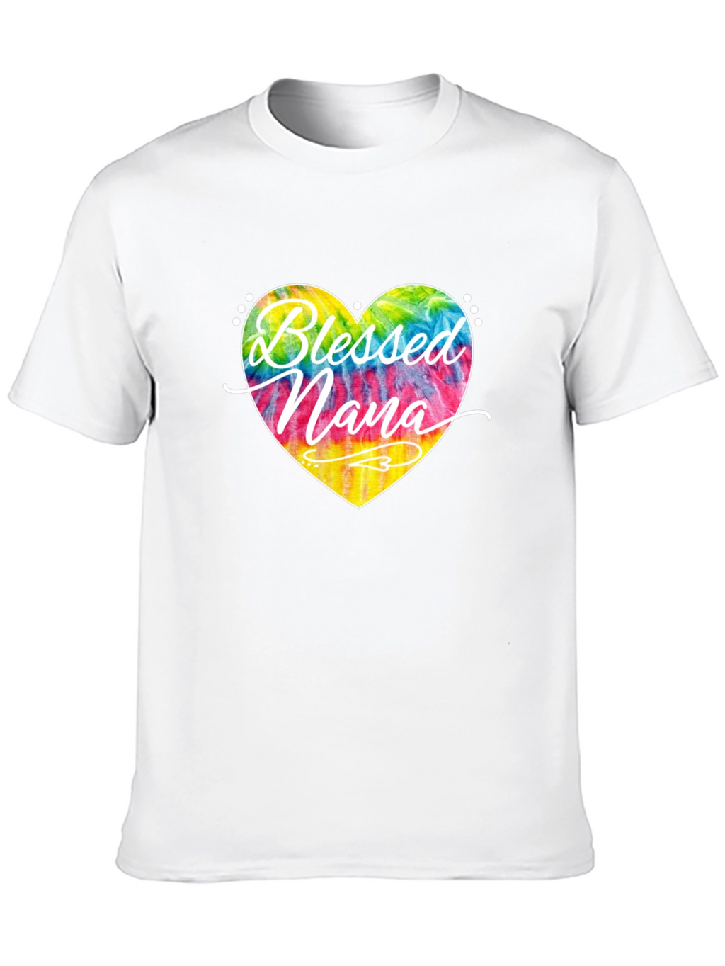 Blessed Nana Tie Dye Heart T-Shirt