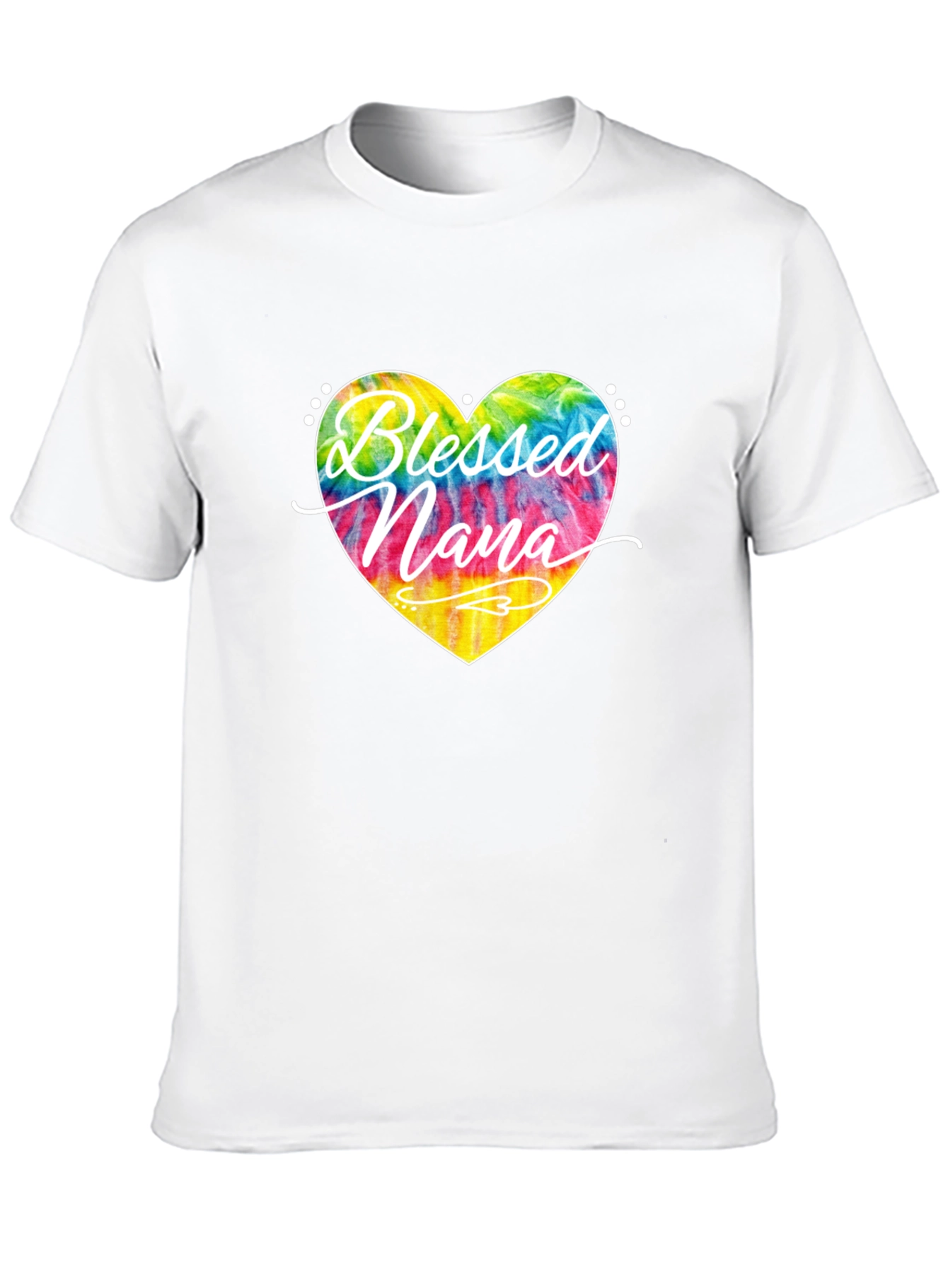 Blessed Nana Tie Dye Heart T-Shirt