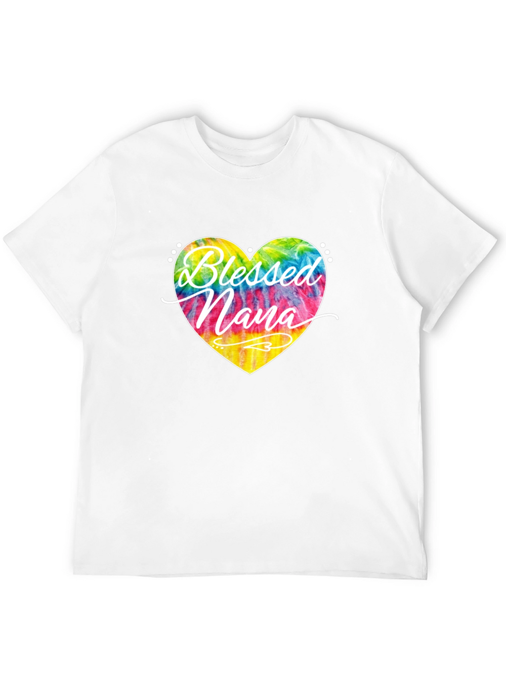 Blessed Nana Tie Dye Heart T-Shirt