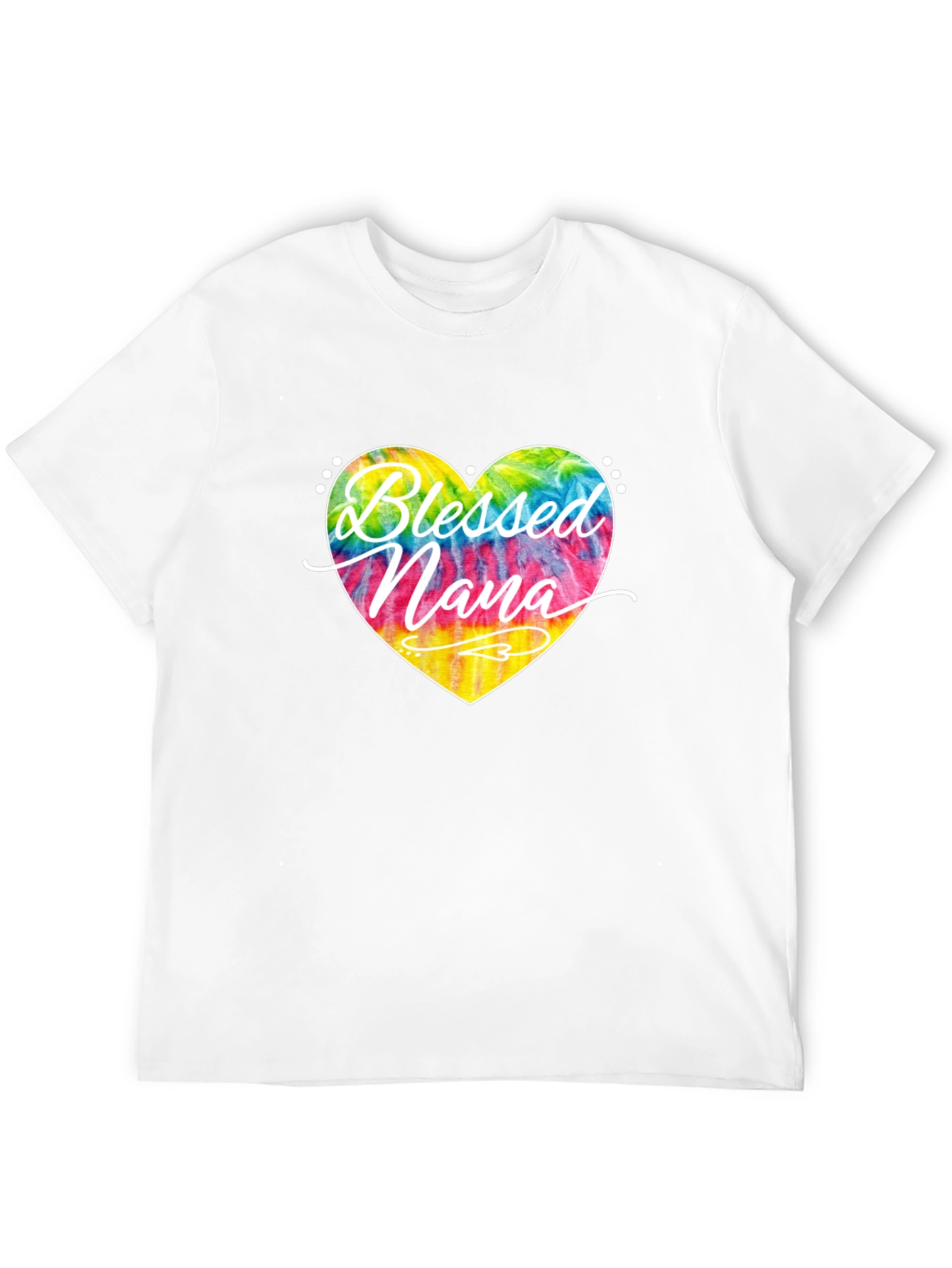 Blessed Nana Tie Dye Heart T-Shirt
