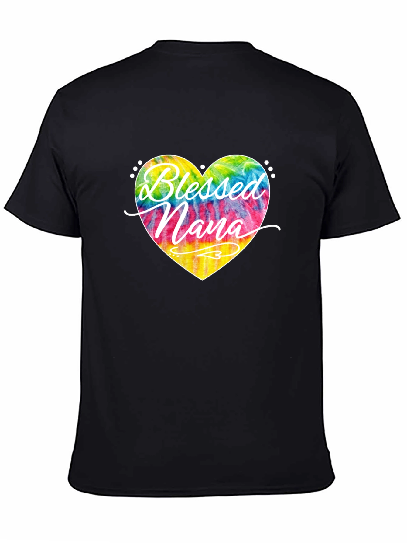 Blessed Nana Tie Dye Heart T-Shirt